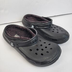 LINED CROCS black kids size‎ J1